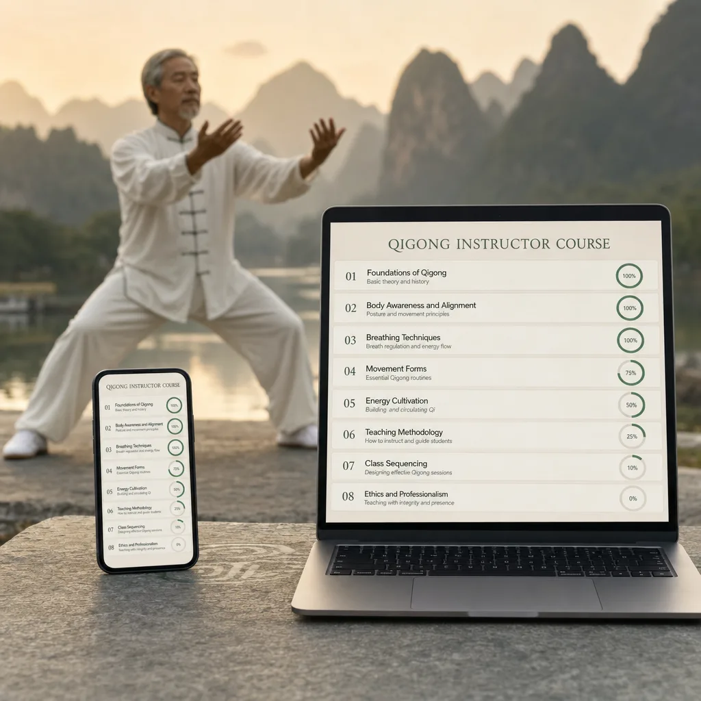 The complete course: 8 modules and 42 lessons in the Qilin platform